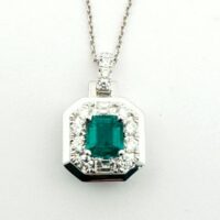 18K EMERALD PENDANT- SOLD