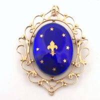 14K FLEUR-DE-LIS BROOCH <br>$1,500