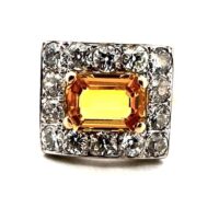 14K YELLOW SAPPHIRE & DIAMOND RING <br>$4,200