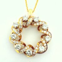 18K DIAMOND WREATH PENDANT <br>$7,800