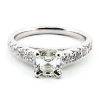 ASSCHER CUT DIAMOND RING <br>$4,500