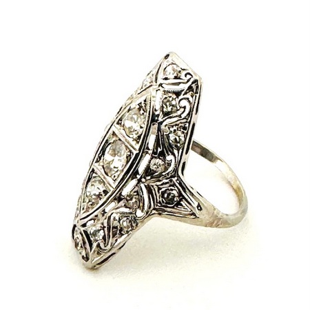 ART DECO DIAMOND RING<br>$2,950 - Image 2