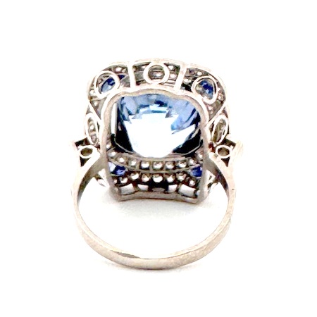 CEYLON SAPPHIRE & DIAMOND RING<br>$24,000 - Image 4